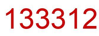 Number 133312 red image