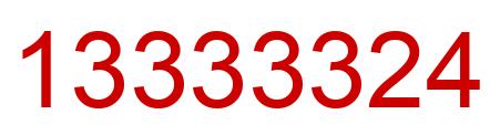 Number 13333324 red image