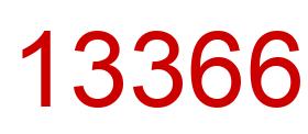 Number 13366 red image
