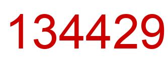 Number 134429 red image