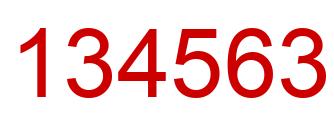 Número 134563 imagen rojo