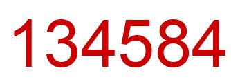 Number 134584 red image