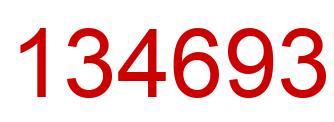 Number 134693 red image