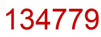 Número 134779 imagen rojo
