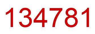 Número 134781 imagen rojo