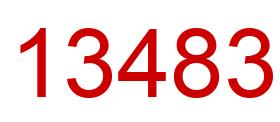Number 13483 red image