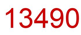 Number 13490 red image