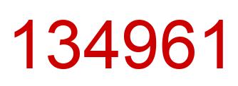 Number 134961 red image