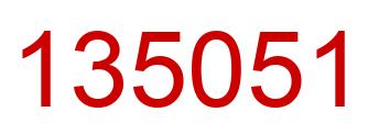 Number 135051 red image