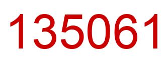 Number 135061 red image