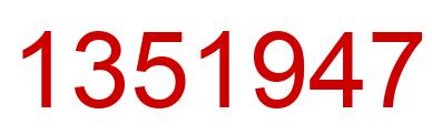 Número 1351947 imagen rojo