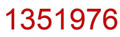 Number 1351976 red image