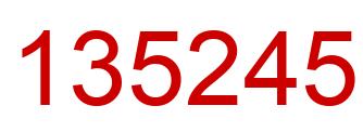 Número 135245 imagen rojo