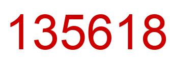 Number 135618 red image