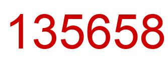 Number 135658 red image