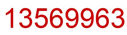 Number 13569963 red image