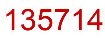 Número 135714 imagen rojo