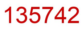 Number 135742 red image