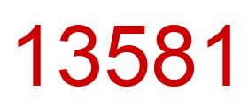 Number 13581 red image