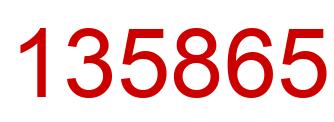 Number 135865 red image