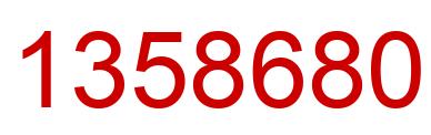 Number 1358680 red image