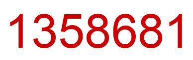 Number 1358681 red image