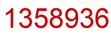 Number 1358936 red image