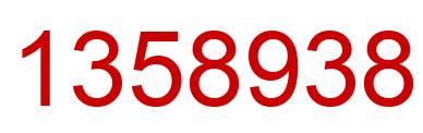 Number 1358938 red image
