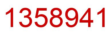 Number 1358941 red image