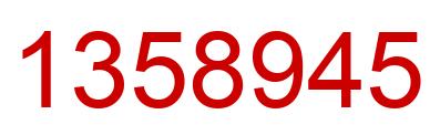 Number 1358945 red image