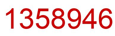 Number 1358946 red image