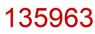 Number 135963 red image