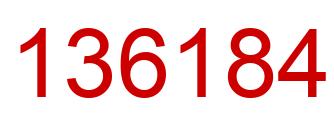 Number 136184 red image