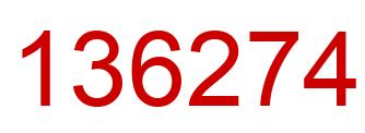 Number 136274 red image