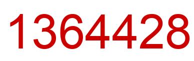 Number 1364428 red image