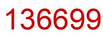Number 136699 red image