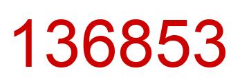 Number 136853 red image