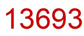 Number 13693 red image