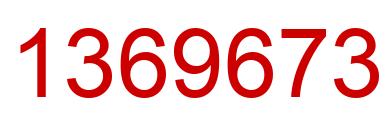 Number 1369673 red image