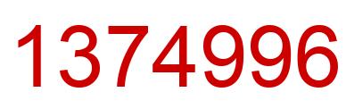 Number 1374996 red image
