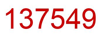 Número 137549 imagen rojo