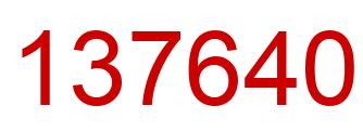 Number 137640 red image