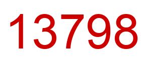 Number 13798 red image
