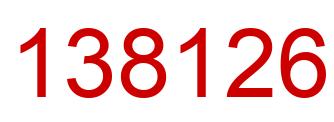 Number 138126 red image
