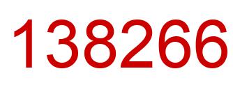 Number 138266 red image