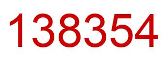 Number 138354 red image