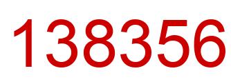 Number 138356 red image