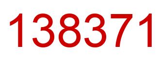 Number 138371 red image