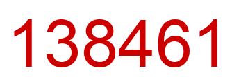 Number 138461 red image