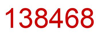 Number 138468 red image